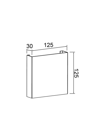 HUEZ * APLIQUE LED IP65 5W 3000K CORTEN